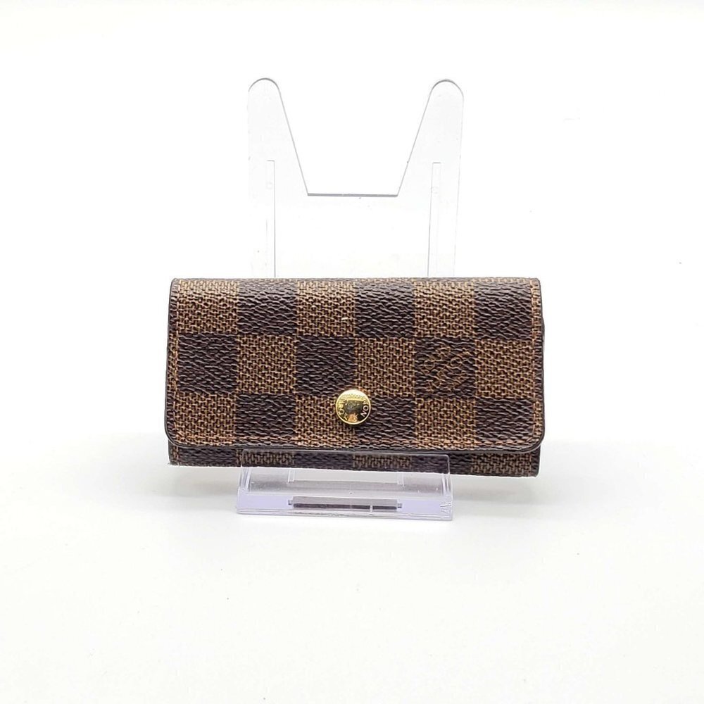 100% Authentic Louis Vuitton Damier Multicles 4 Ring Key Case